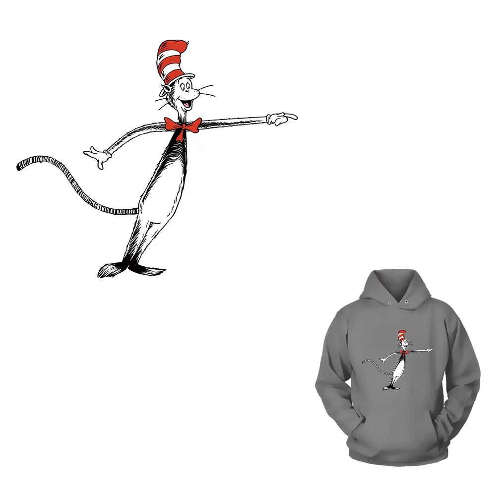 Dr.Seuss Iron-On Transfer For Clothing Patches DIY Washable T-Shirts Thermo Sticker Applique T2393