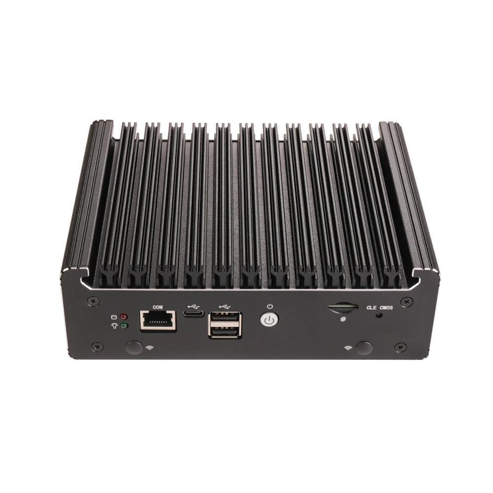 HUNSN-Micro Firewall Appliance, Mini PC, OPNsense, VPN, Router PC, N100, RS52, Console, Tipo-C, HDMI, DP, 4x2.5 Ghz, I226-V