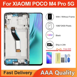 6.6'' For Xiaomi Poco M4 Pro LCD Display Touch Screen Digitizer For Poco M4 Pro 5G 21091116AG MZB0BGVIN Screen With Frame