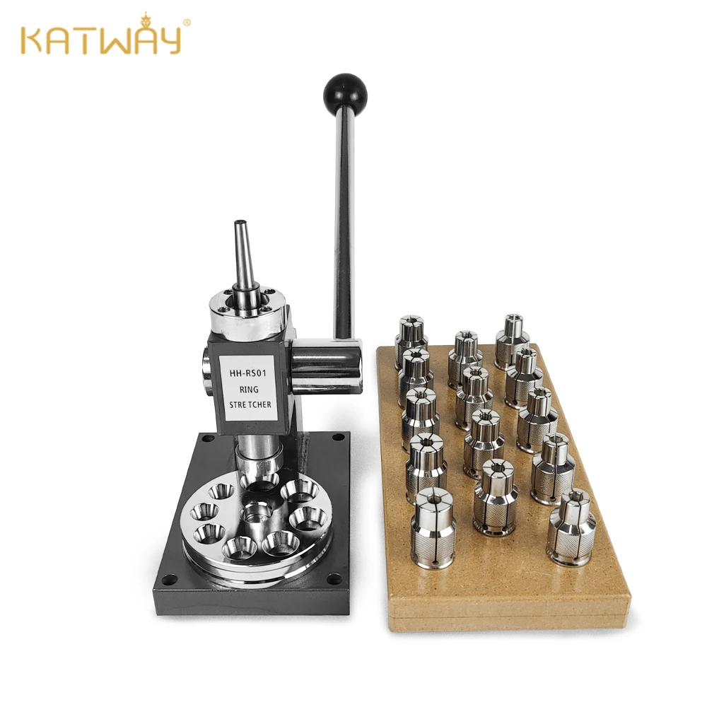 KATWAY Ring Sizer Reducing Stretcher Enlarger Mandrel Tool Round Oval Bangle Expander For Jewelers Jewelry Making Tools HH-RS01