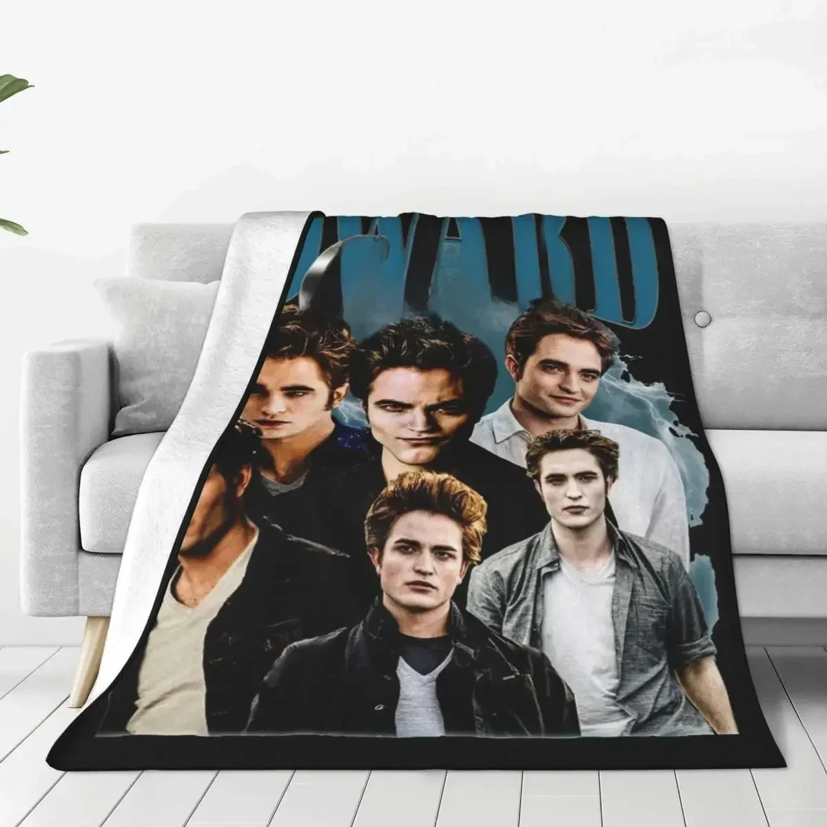 Edward Cullen rétro 90 hommage crépuscule couverture couverture Robert Pattinson laine jeter couvertures avion voyage doux chaud couvre-lit