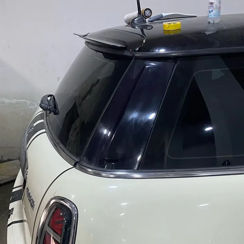 For 2014-2024 Mini Cooper F56 3dr Hatch Car Rear Roof Spoiler 2Pcs ABS Gloss Black