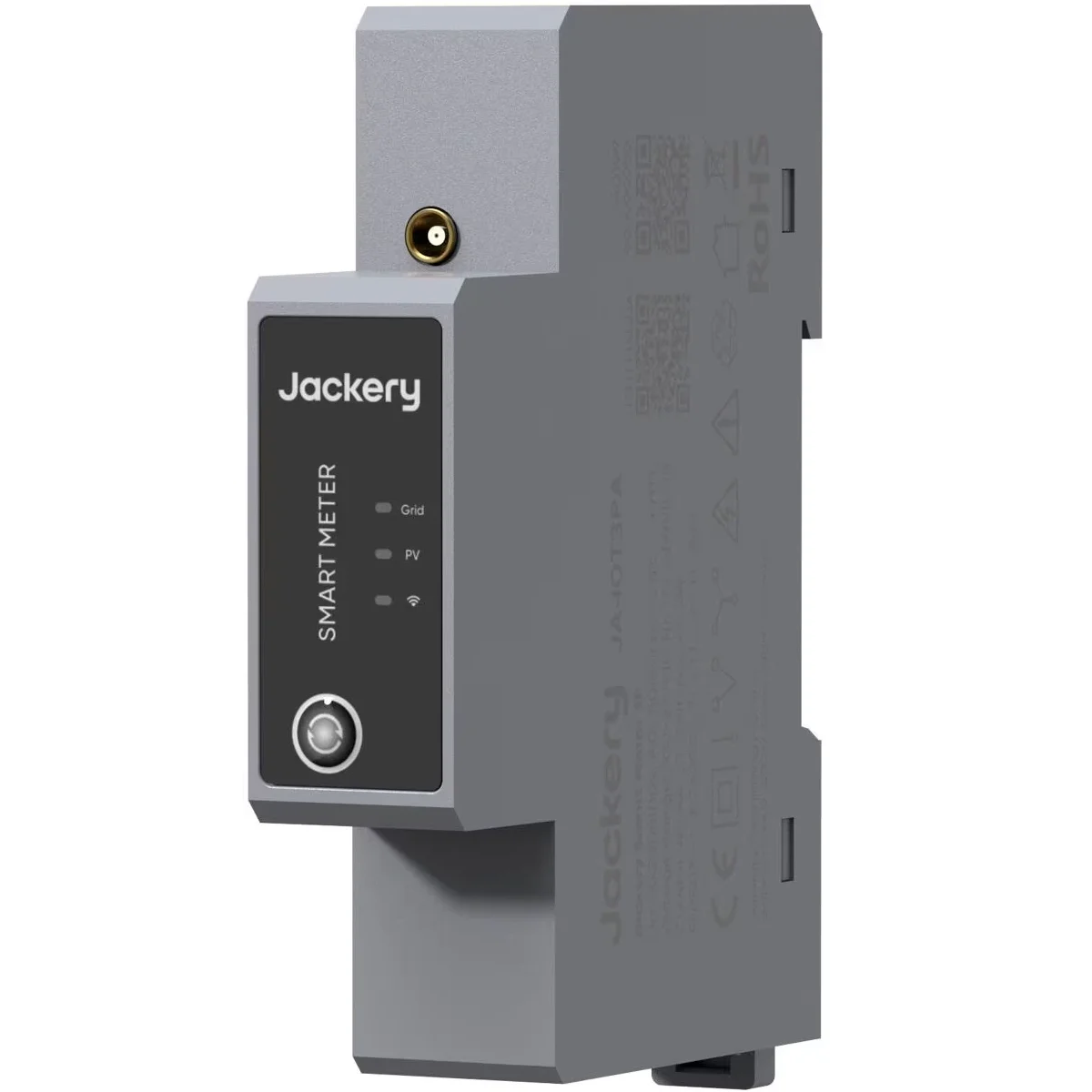 Jackery Smart Meter 3-phasig, dreiphasiger Energiezähler für SolarVault 3 Serie, Echtzeit-Energieüberwachung, DIN-Schienenmontage, WLAN & Bluetooth, Externe Antenne, Reaktionszeit unter 3 s