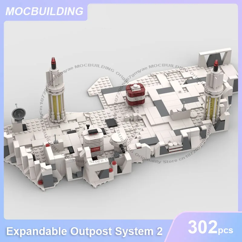 Modular Hoth Snow Base Expandable Outpost System 2 MOC Building Blocks DIY Assemble Bricks Space Architecture Toys Gifts 302PCS