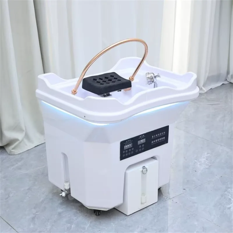 2026 Head Spa Bed Shampoo Chair Hair Salon Furniture Countercurrent Flush Portable Beauty Salon Massage Spa Center Equipment