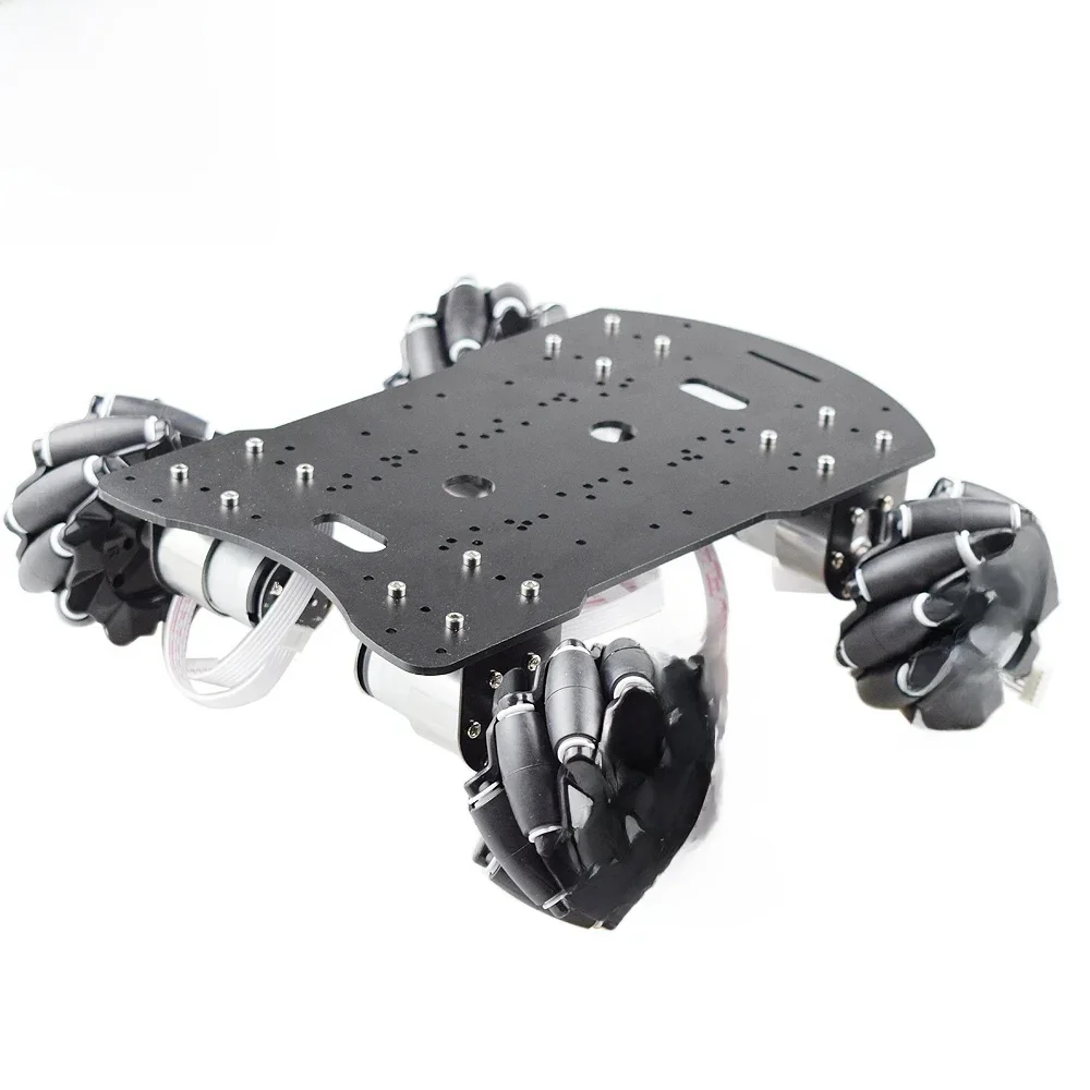 15KG Payload 4WD 80mm Mecanum Wheel Robot Car Chassis Kit with DC 12V Hall Motor for Arduino Raspberry Pi DIY Project STEM Toy — zdjęcie 2