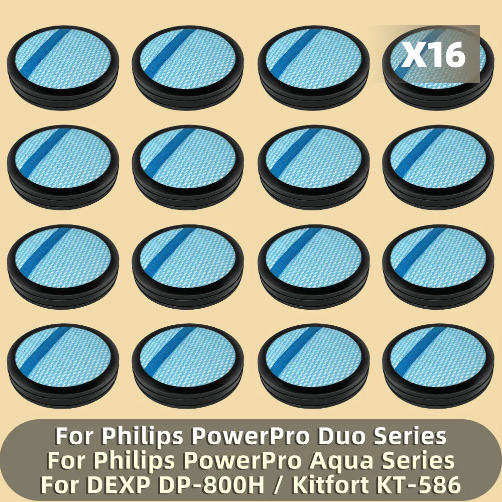 Filtro de espuma apto para Philips PowerPro Duo Aqua FC6162 FC6168 FC6171 FC6172 FC6404 FC6409 / DEXP DP-800H / Kitfort KT-586
