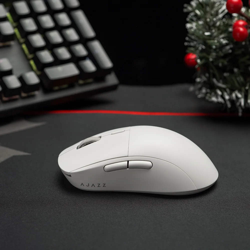 AJAZZ AJ199 Dual Mode Wireless Mouse Gaming PAW3395 2.4GHz Up To 26K DPI 65g Lightwei Office Ergonomic Computer Accessory Mouse