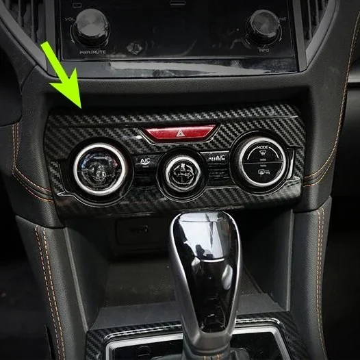 For 2018-2023 Subaru Impreza Crosstrek XV Center Console Air Condition Switch Panal Cover Trims Carbon Fiber Car Accessories