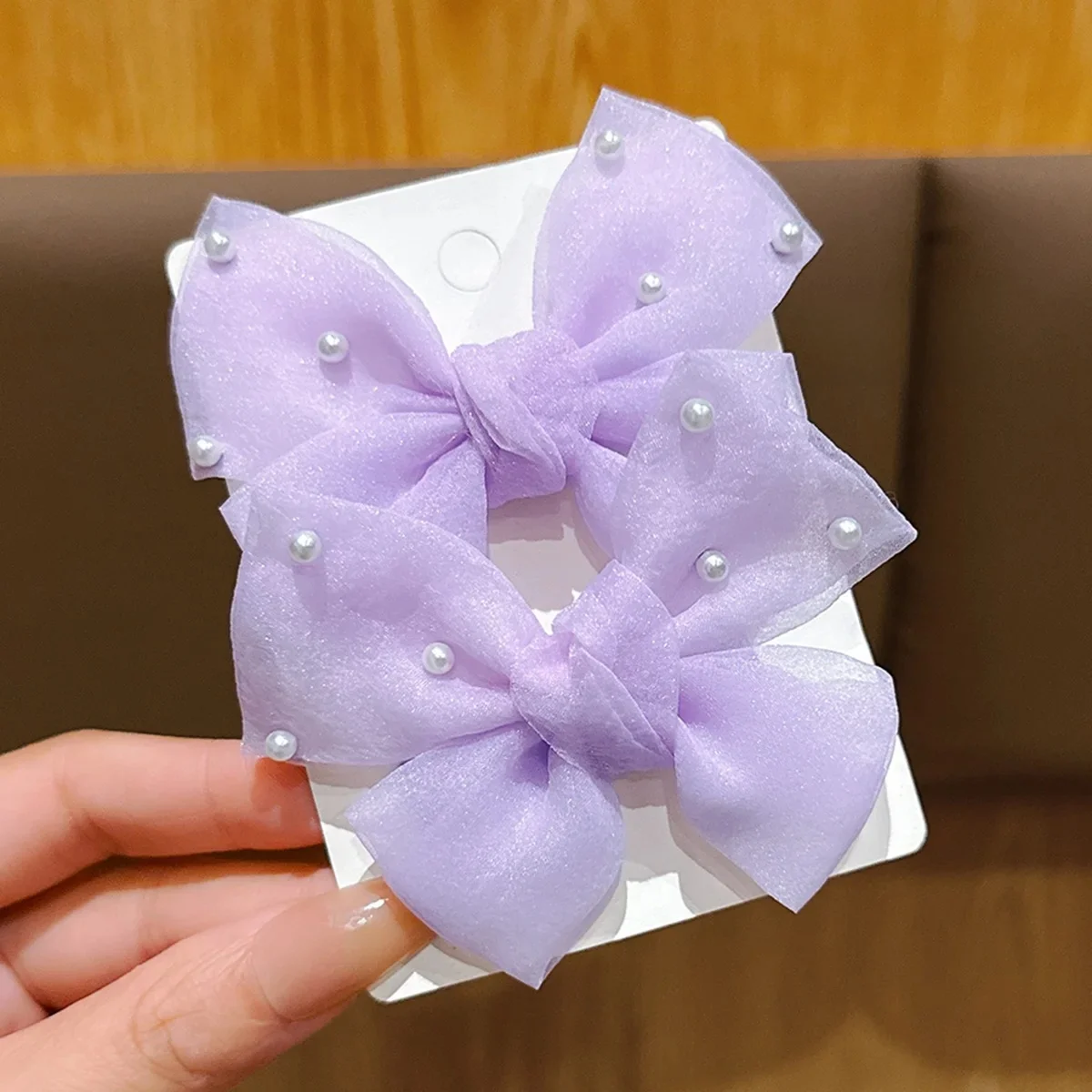 2 jolies pinces à cheveux à nœud violet et accessoires pour cheveux adaptés à un usage quotidien