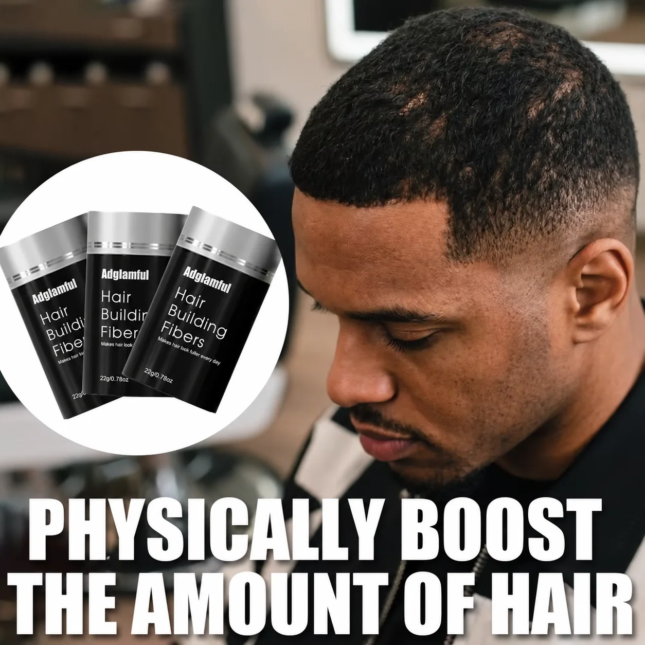 3 Bottles 22g Hair Building Fibers Multi Tone Volume Powder Conceal Hair Gaps & Receding Hairline For Thinning Sparse Hair