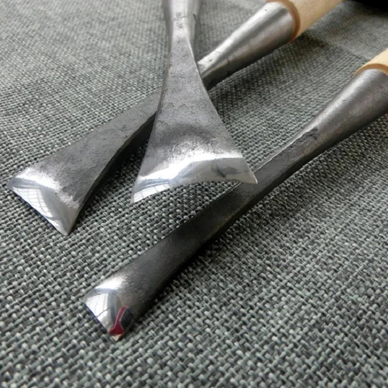 6-teiliges Set Holzschnitzmesser Rundmesser Lochbohrmesser Löffelmesser Meißel 0,5-3cm Handholzschnitzmesser – Detail 4