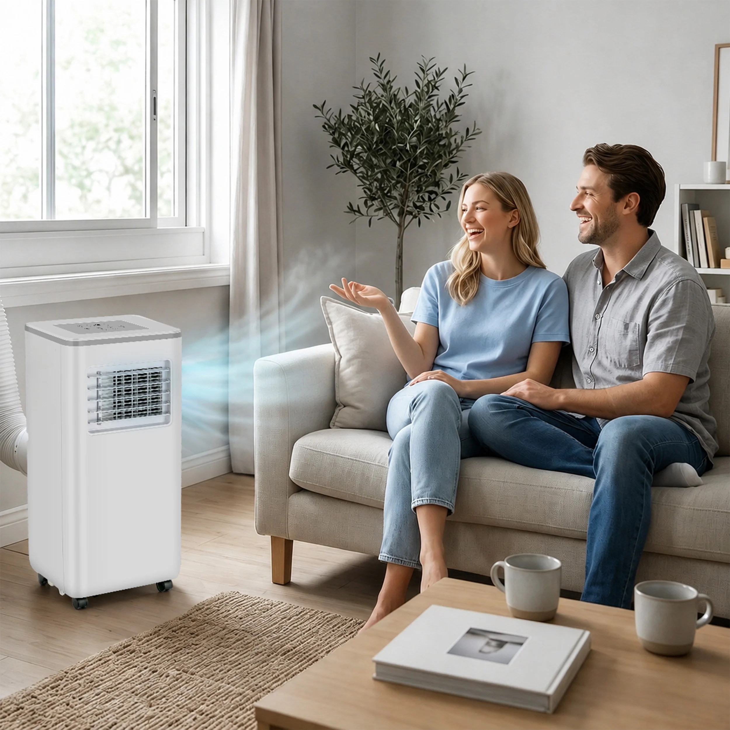 Tragbare 4-in-1-Klimaanlage 9000 BTU für Räume bis 20 m²