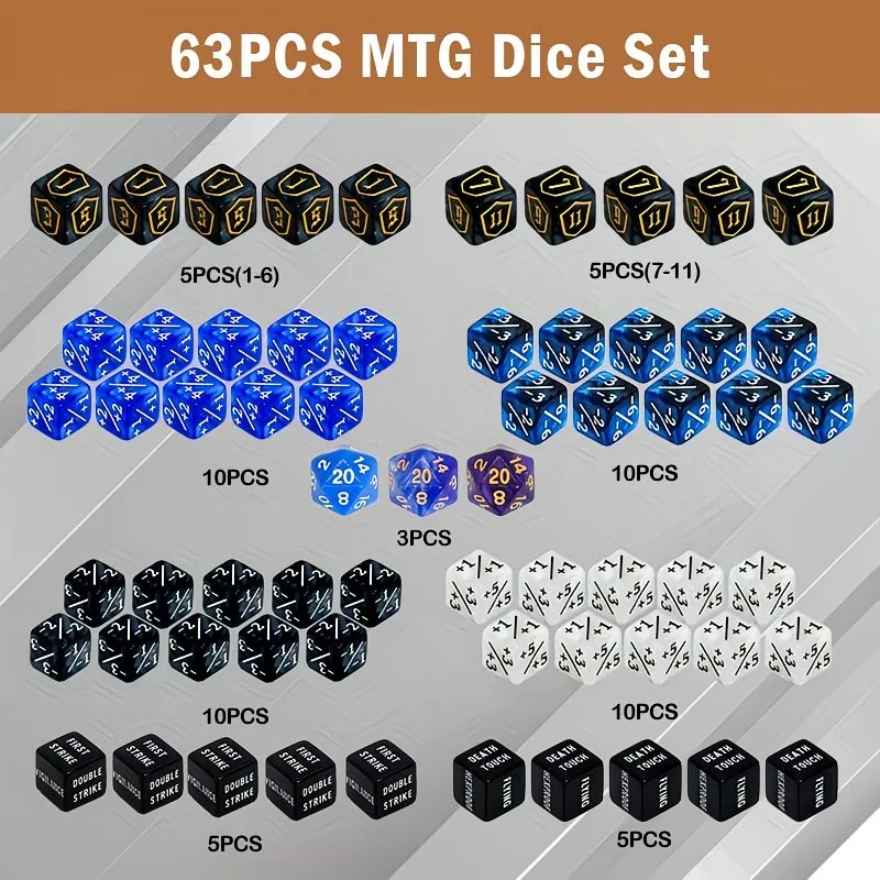 63-teiliges Zählwürfel-Set D6, – Board Game Dungeons And Dragons Bewertung und Preis
