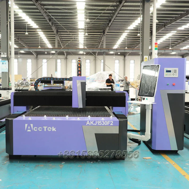 AccTek CNC High Efficiency Fiber Laser Metal Cutting Machines 3kw with Idependent Cabinet for Metal Sheet Cutting