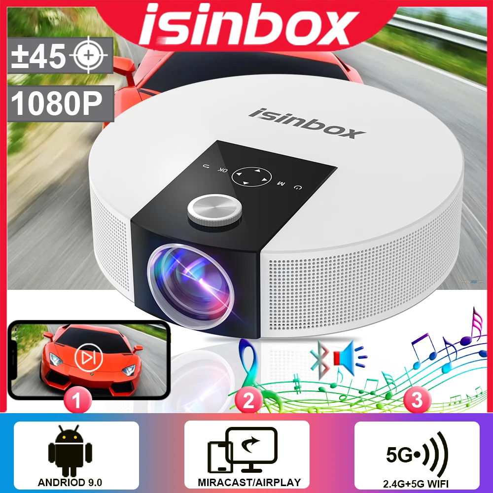 ISINBOX Q10 Projector: تجربة سينما منزلية حقيقية بجودة 4K ودعم 5G وويندوز 9.0