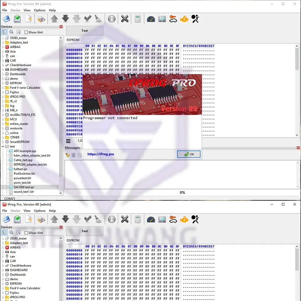 2024 Iprog Pro Full V89 con 7/11 adaptadores compatible con Eeprom IMMO/KM/Radio/Airbag reinicio tablero IPROG + herramienta de programación de