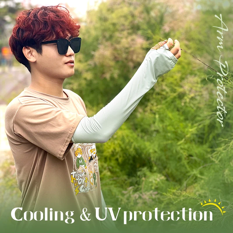 TSURINOYA Summer Cooling Running Basketball Sun Protection Sleeves Outdoor Sport Arm Protector