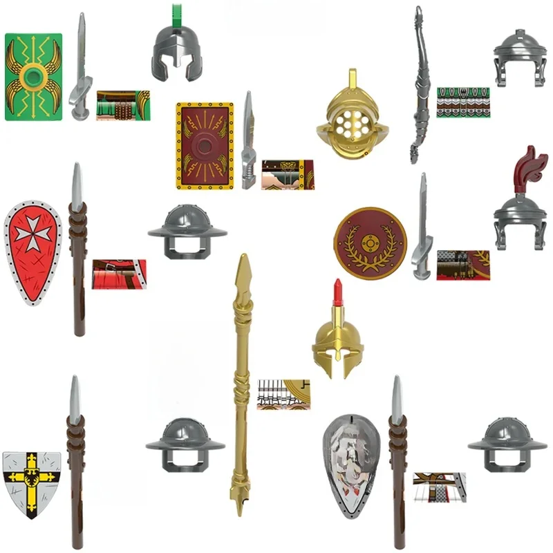 Le X0320 gladiateur romain Signifer légion soldat Archer grèce Hoplite hôpital teutonique chevalier templier modèle blocs briques MOC