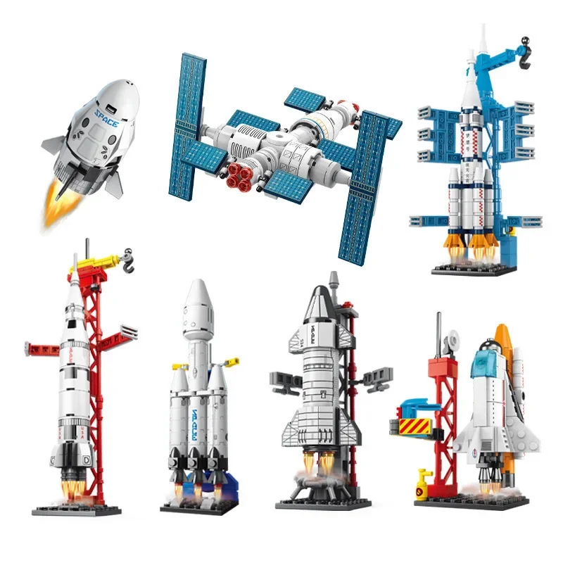 MOC Aerospaces Bemand raketvaartuig Lanceercentrum Ruimte Ruimtevaartuigen Luchtvaartstad Bouwstenen Modelstenen Kits Sets Ideeën - afbeelding 2