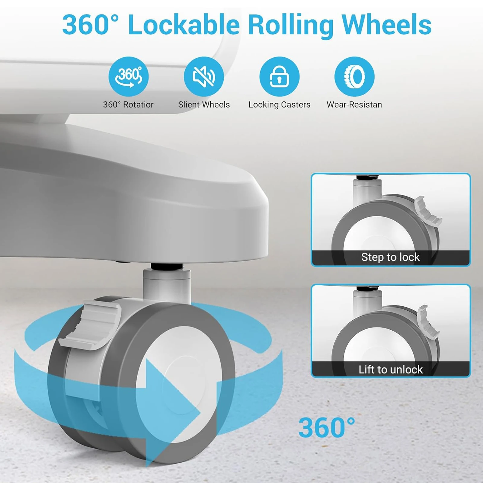 Mobile Medical Trolley Cart 130 Lbs Load Portable Professional Cart for Ultrasound Imaging Scanner Vehicle Beauty Storage Cart