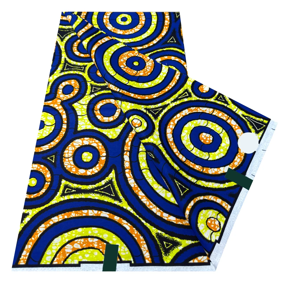 2026 New Style African Fabric 6 Yards High Quality 100% Cotton Super Original Wax Pagne