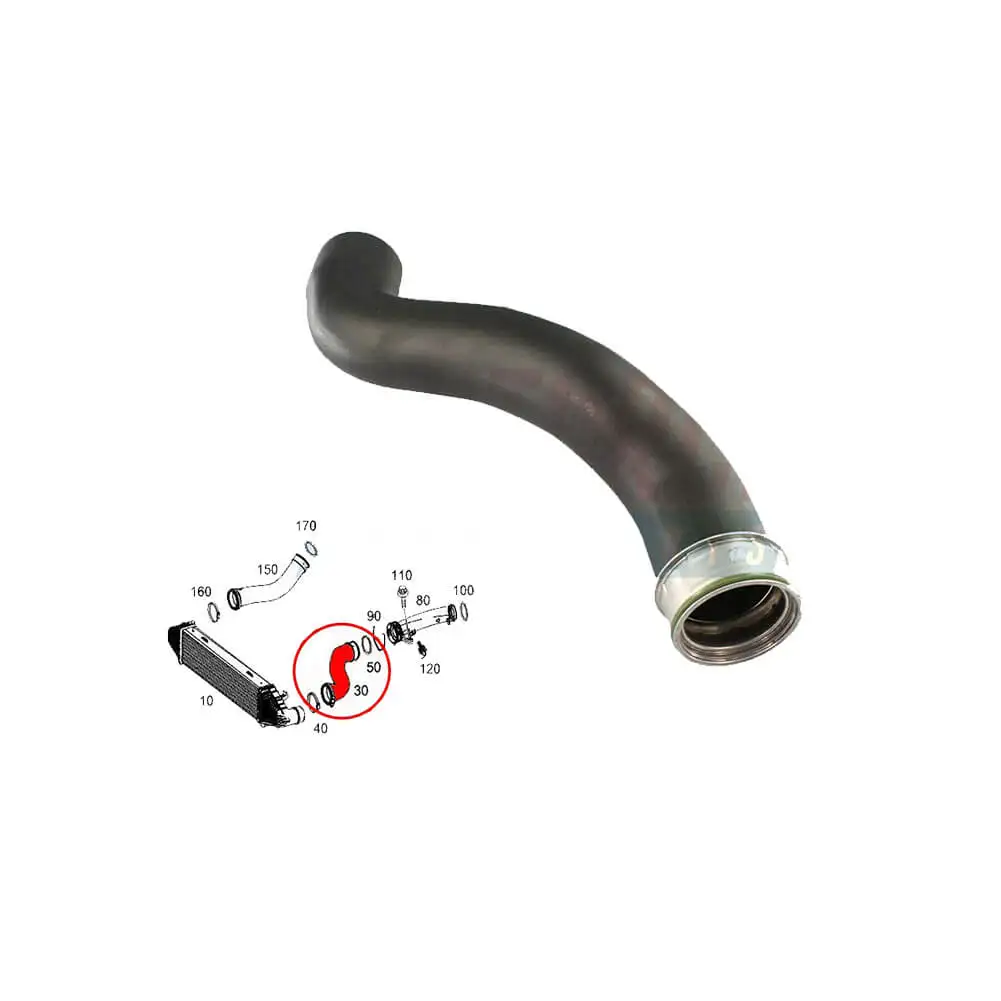 Intercooler Charger Intake Turbo Hose Pipe For Mercedes C 200 CDI, C 220 CDI (2011 - Onwards) 2045280982 - AUTORCE