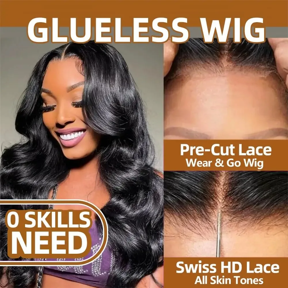 Melodie 5×5 HD Lace Glueless Wig Body Wave Human Hair Wigs 30 40 Inch 6x6 Closure Wig PrePlucked Human Hair Wigs Ready To Go