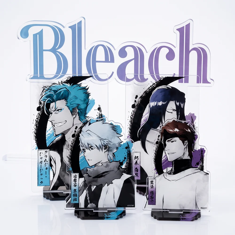 Anime Bleach Acrylic Stand Figure Ichigo Kurosaki Rukia Hitsugaya Sumi-e Ink Style Model Desk Plate Decor Gift keychain