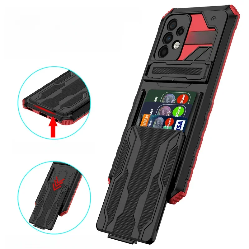 Etui z przegródką na karty, odporne na wstrząsy, do Samsung Galaxy S26 S25 Edge S24 S23 S22 S21 S20 FE Plus Ultra A52 A53 A54 A55 A56 — zdjęcie produktu 7