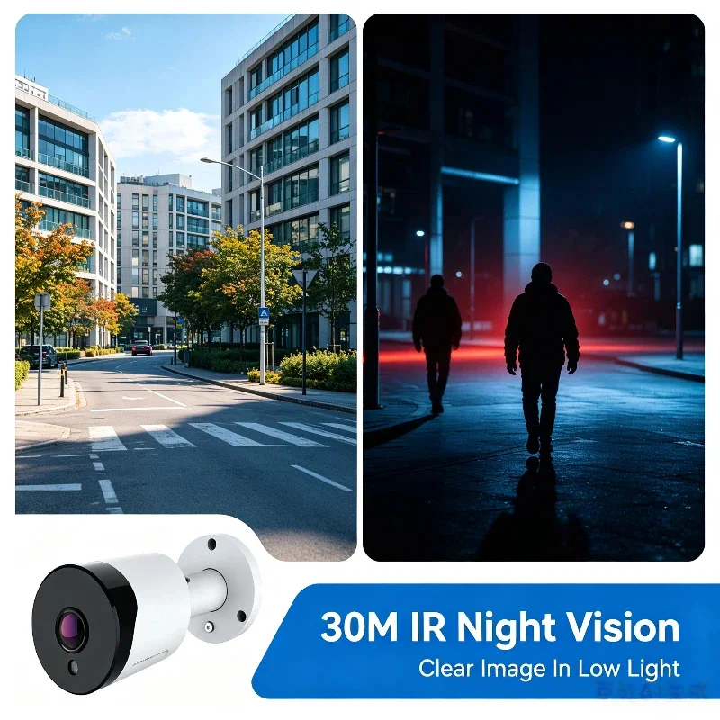 Panoramic Fisheye Metal Bullet POE IP Camera 4MP 5MP 8MP Dual Light Full Color Night Vision AI Human Vehicle Detection Audio Onv