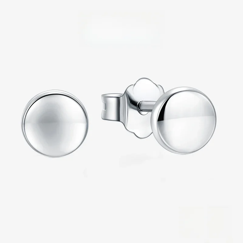 Modian gorąca sprzedaż 100% 925 Sterling Silver Fashion śliczne luksusowe złoto i różowe złoto kolor okrągły wkręt kolczyki dla kobiet biżuterii — zdjęcie 2