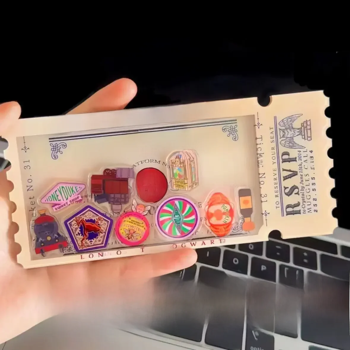 Film Peripherie Harries Töpfer Hogwarts Weihnachten Express Ticket Shaker Spielzeug Cartoon Kinder