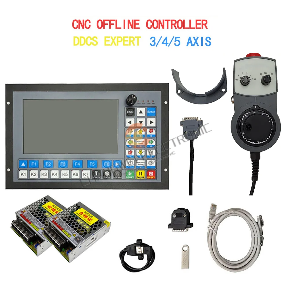 

DDCS-EXPERT 3/4/5 Axis CNC Standalone Offline Controller Support Close-loop Stepper/ATC Controle Replace DDCSV3.1 Stop MPG