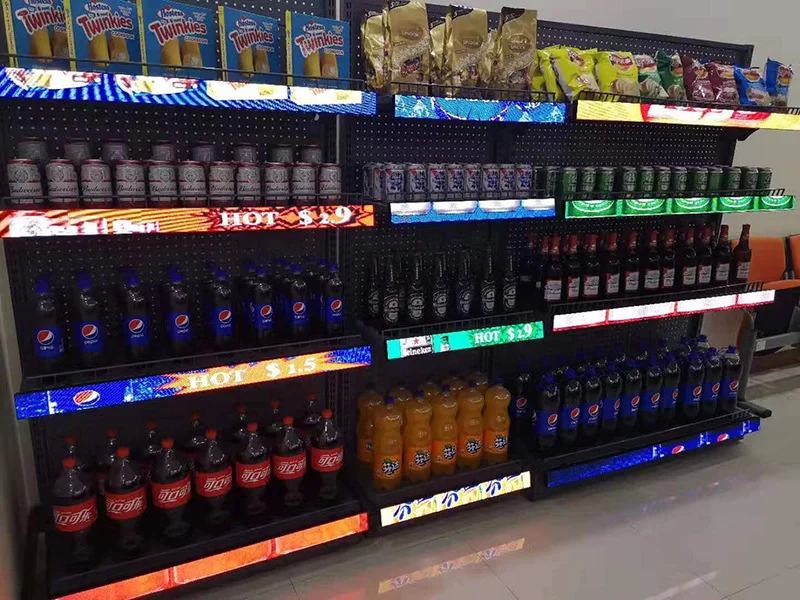 High - Resolution P1.25 300X60MM Shelf LED Screen - Ideal for Retail Displays