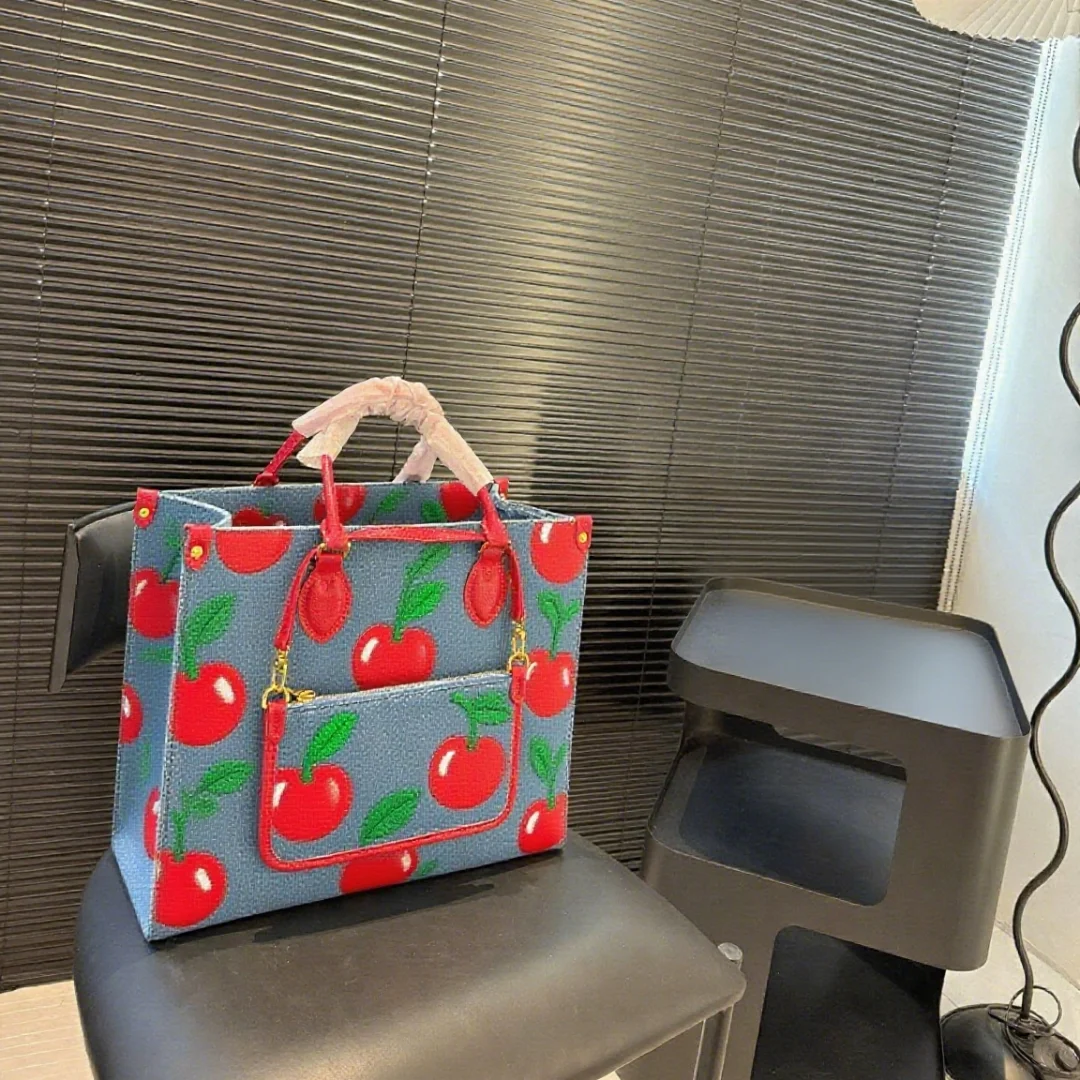 

New Women's Tote Bag Cowboy Cherry Series Fashion Daily Commute High Quality 2025 Female Bag 35*30