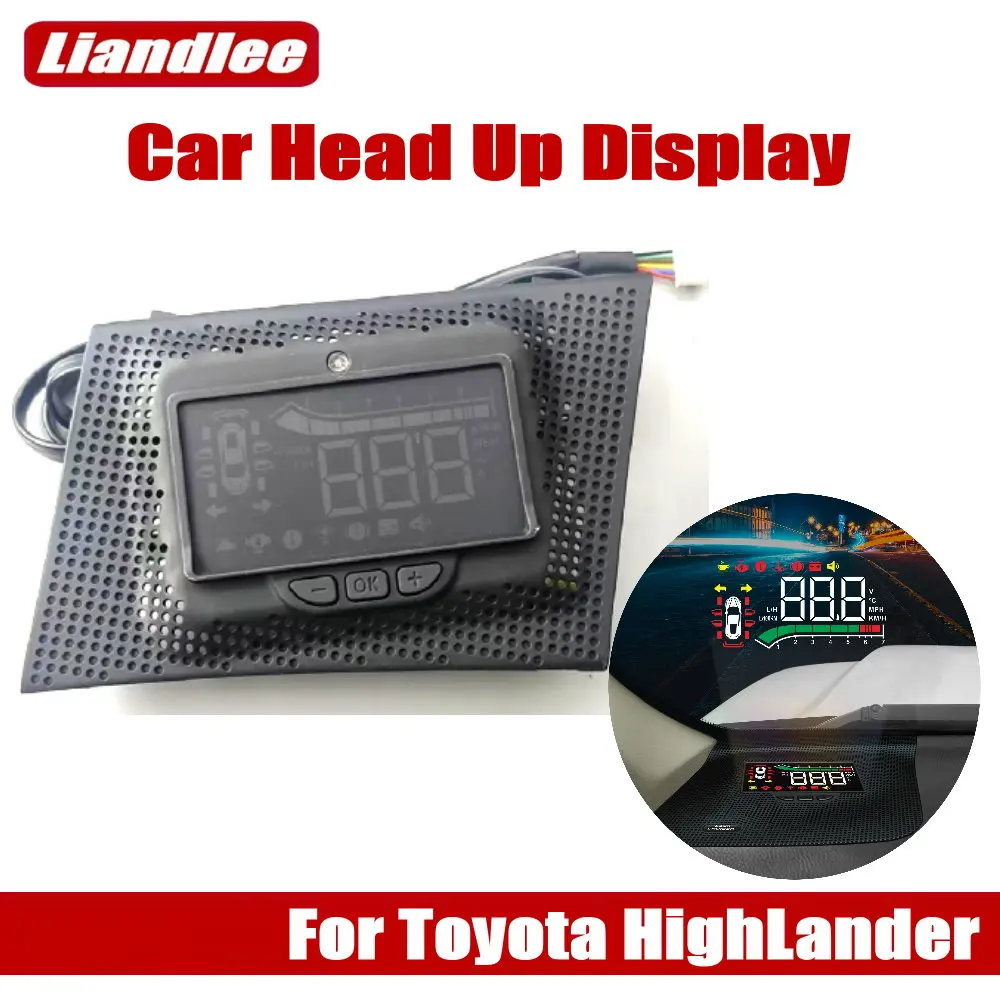 Car HUD Head Up Display For Toyota Highlander 2015-2021 Auto Headup Display Electronic Accessories Windshield Projector