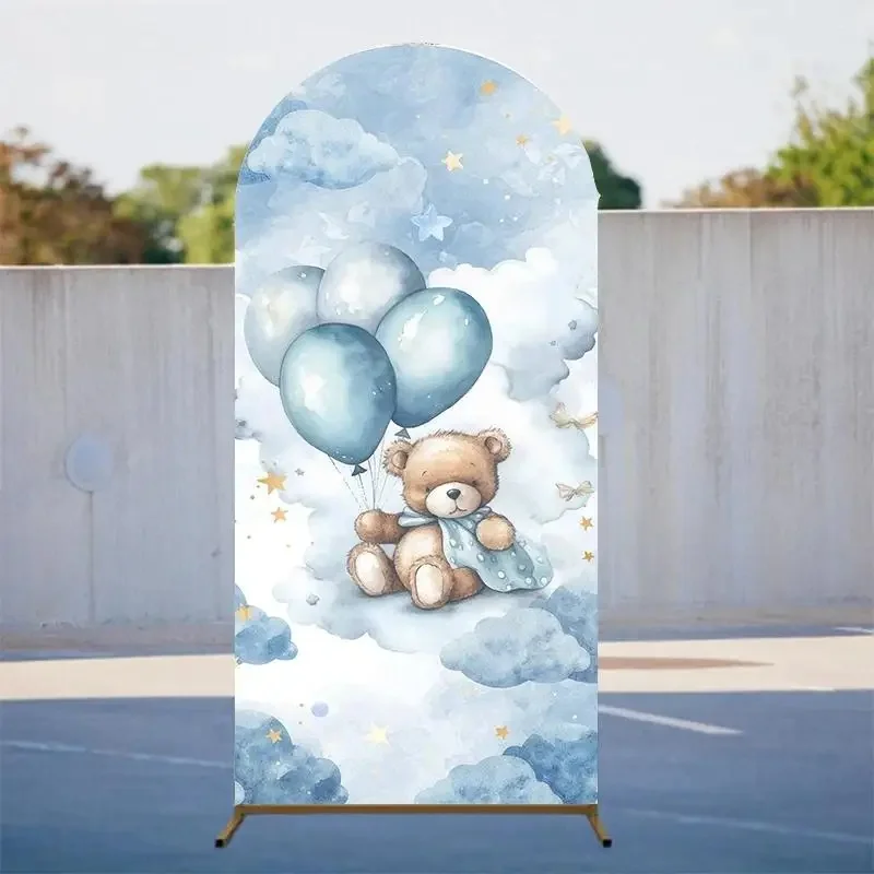VIKAMA Party Cartoon Arch Tło Party Tło Elastyczna tkanina Urodziny dziecka Rekwizyty fotograficzne weselne — 2