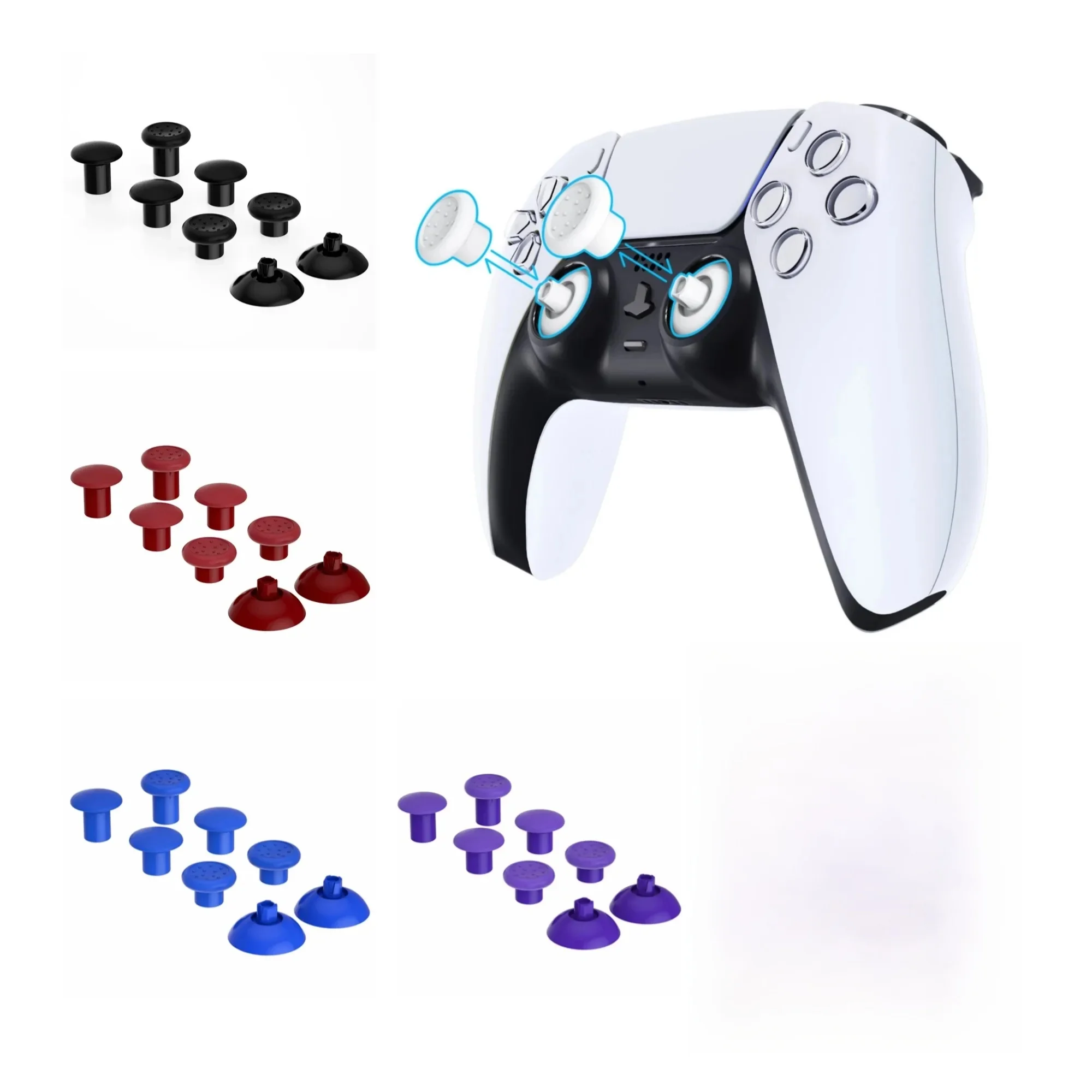 eXtremeRate ThumbsGear Thumbstick ergonomique interchangeable pour contrôleur PS5, pour contrôleur PS4 tous les modèles avec 3 joysticks