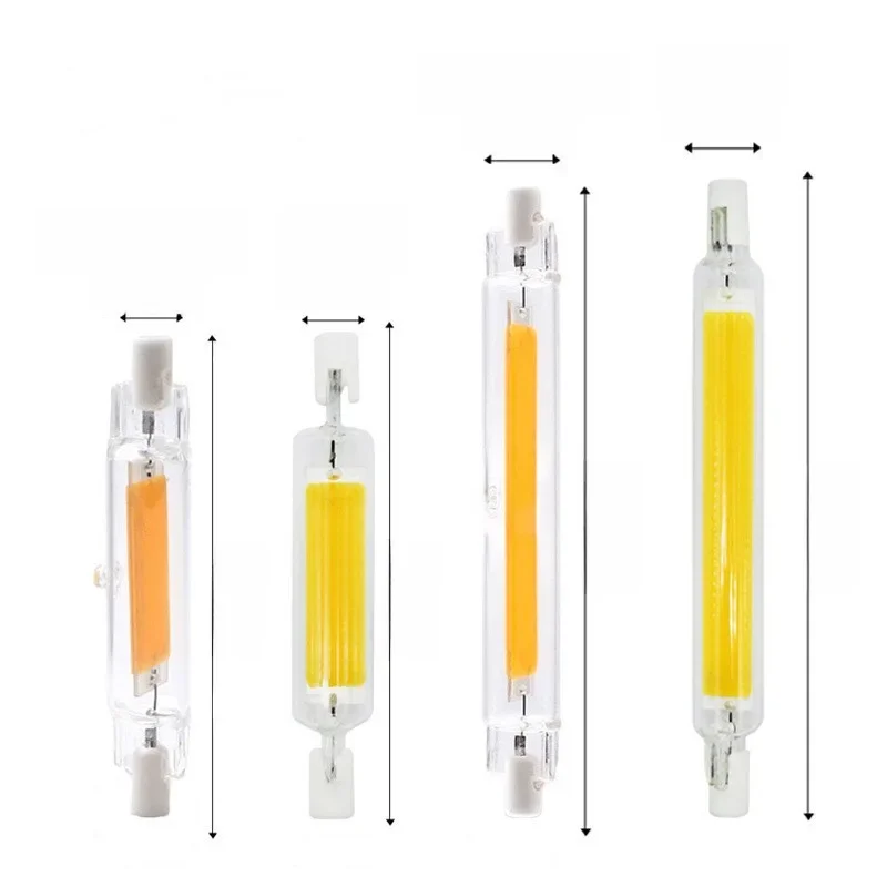 LED R7S Tube de verre 118mm J118 78mm J78 COB ampoule AC 110V 220V 230V 240V Dimmable éclairage domestique remplacer la lampe halogène