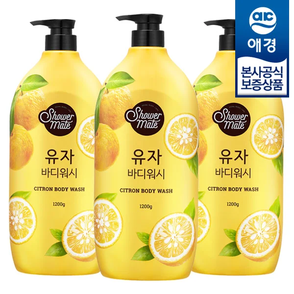 [Aekyung] Shower Mate Natural body Washing Yu (1.2kg x 3 pieces)