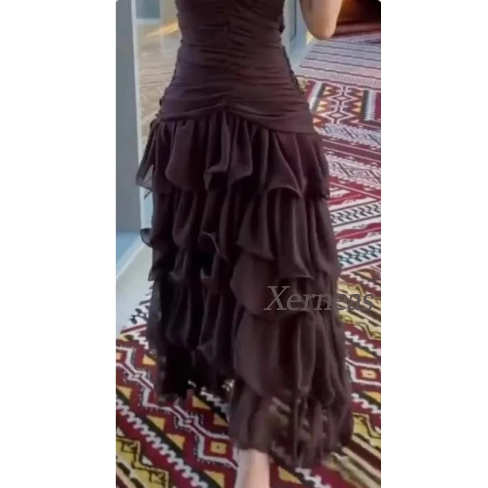 Personalizado plissado vestidos de noite longo 2025 rugas babados vestidos de baile sem mangas vestido de convidado de casamento para vestido de festa feminino