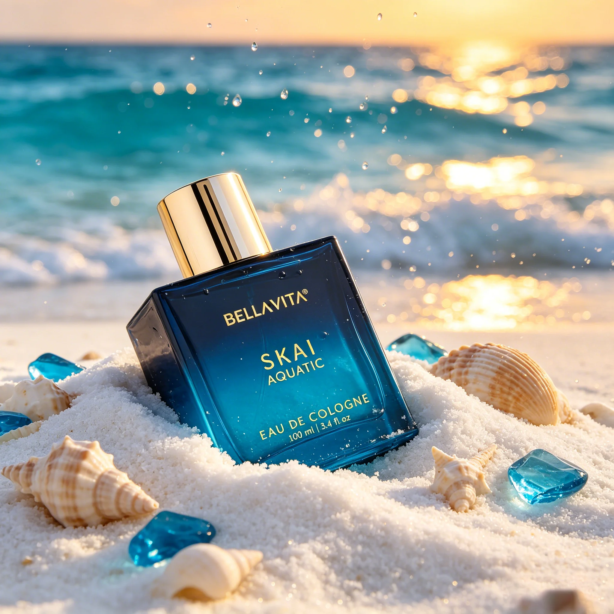 

Bellavita Luxury SKAI Eau de Cologne | 100 ml (3.4 fl.oz.) | Perfume for Men and Women | Citrus, Bergamot, Clary Sage, and Patchouli Notes | Long Lasting Unisex Fragrance