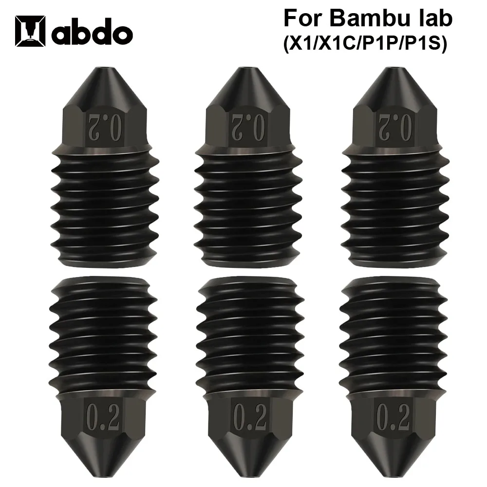 

For Bambu Lab Nozzle High Flow 0.2/0.4/0.6/0.8mm CHT Hardened Steel Nozzles For Bambu Lab P1P P1S For Bambu lab x1 carbon parts