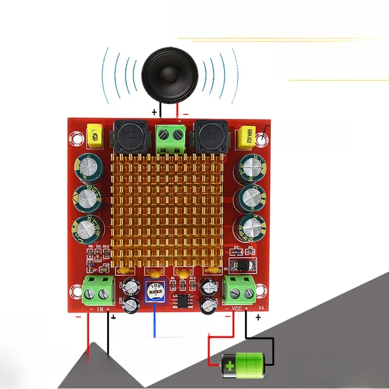 Płytka wzmacniacza cyfrowego TPA3116DA TPA3116 150W D2 Mono Channel Digital Power Audio Amplifier Board XH-M544 DC 12V 24V — zdjęcie produktu 7