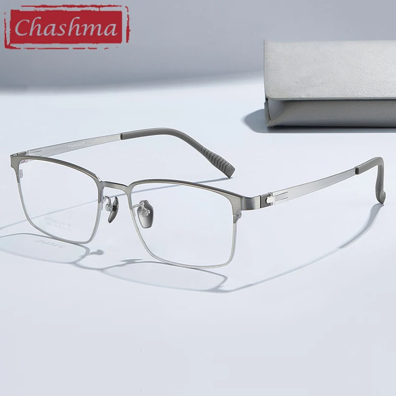 

Chashma Prescription Glasses Pure Titanium Men Super Quality Ultra Light Business Eyewear Eyeglasses Frames for Recipes Lenses