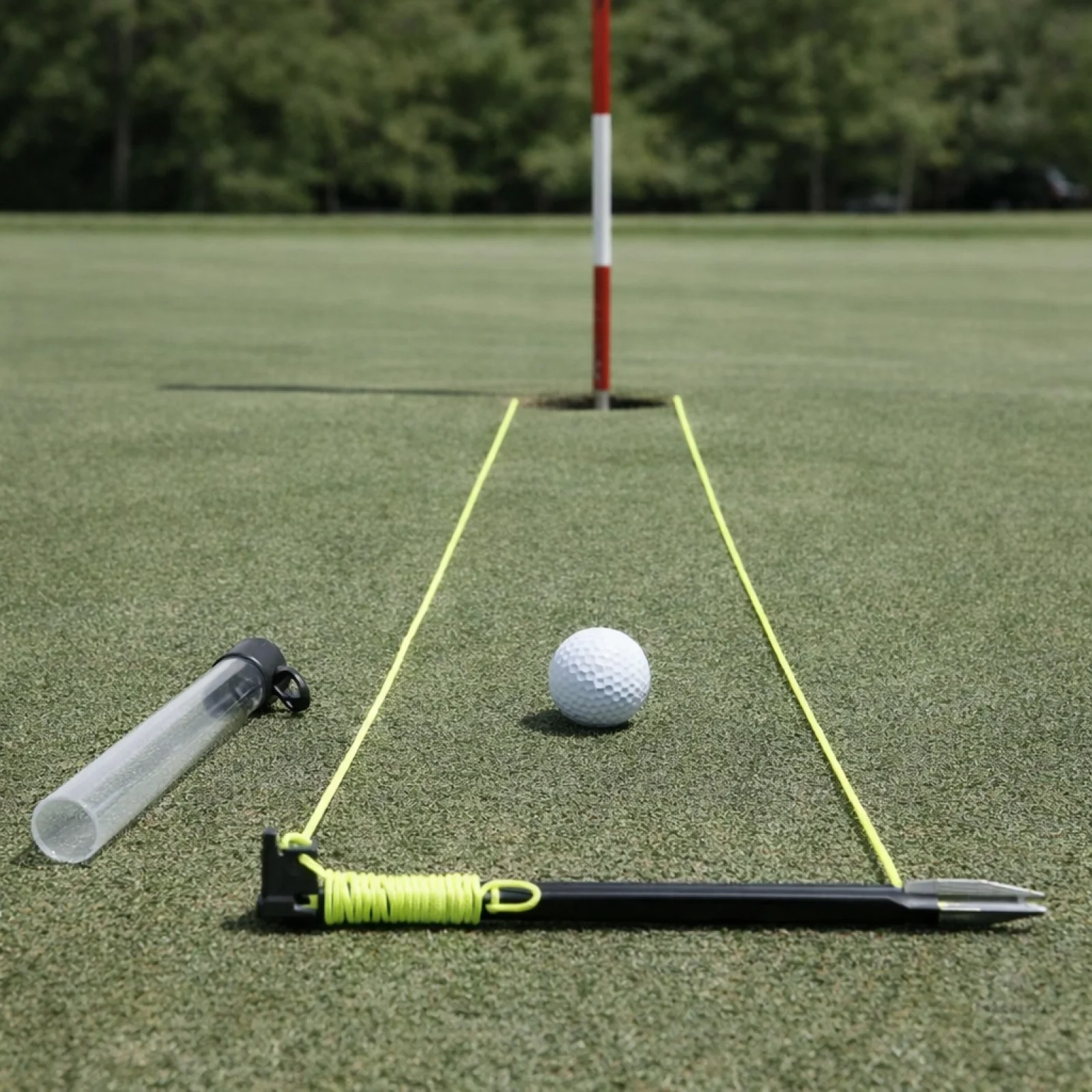 9.84FT Golf Putting String with Pegs Golf Putting String Line Guide Alignment Tool for Beginners Golf Training Accessory