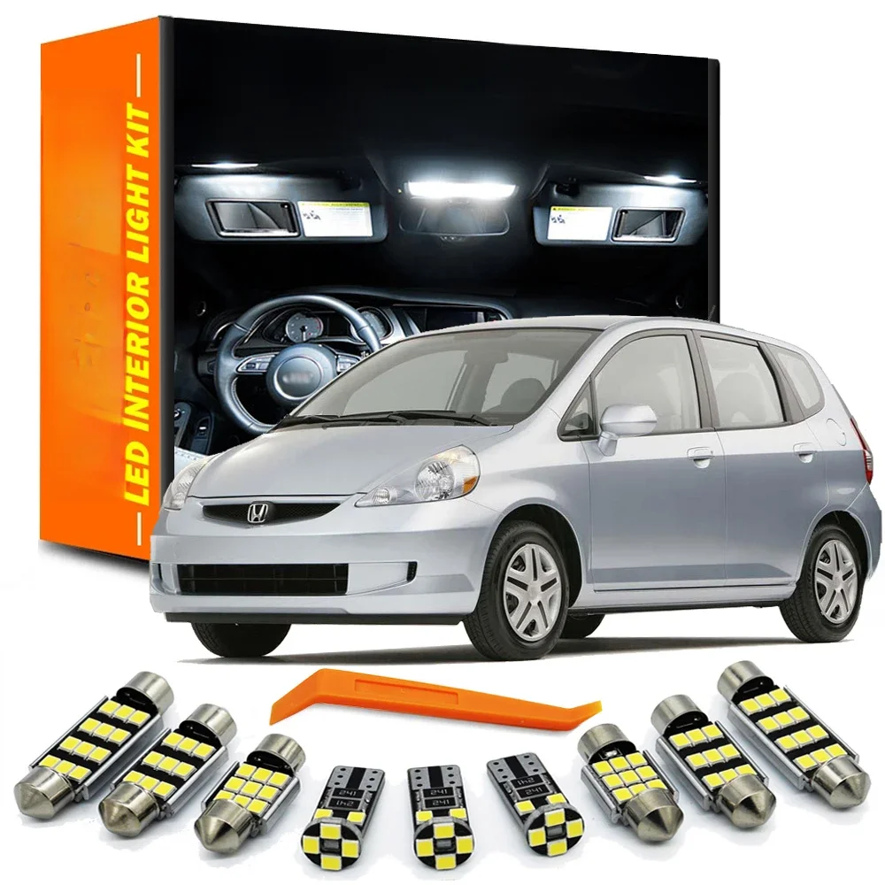 ZITWO 9Pcs Canbus LED Interior Dome Map Light Kit Dla Honda Jazz Fit MK1 2001 2002 2003 2004 2005 2006 2007 2008 Samochodowa żarówka LED — zdjęcie 2
