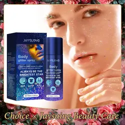 Highlighter Powder Spray High Gloss Glitter Powder Long Lasting Brighten Waterproof Sparkle Shimmer Party Shiny Glitter Spray