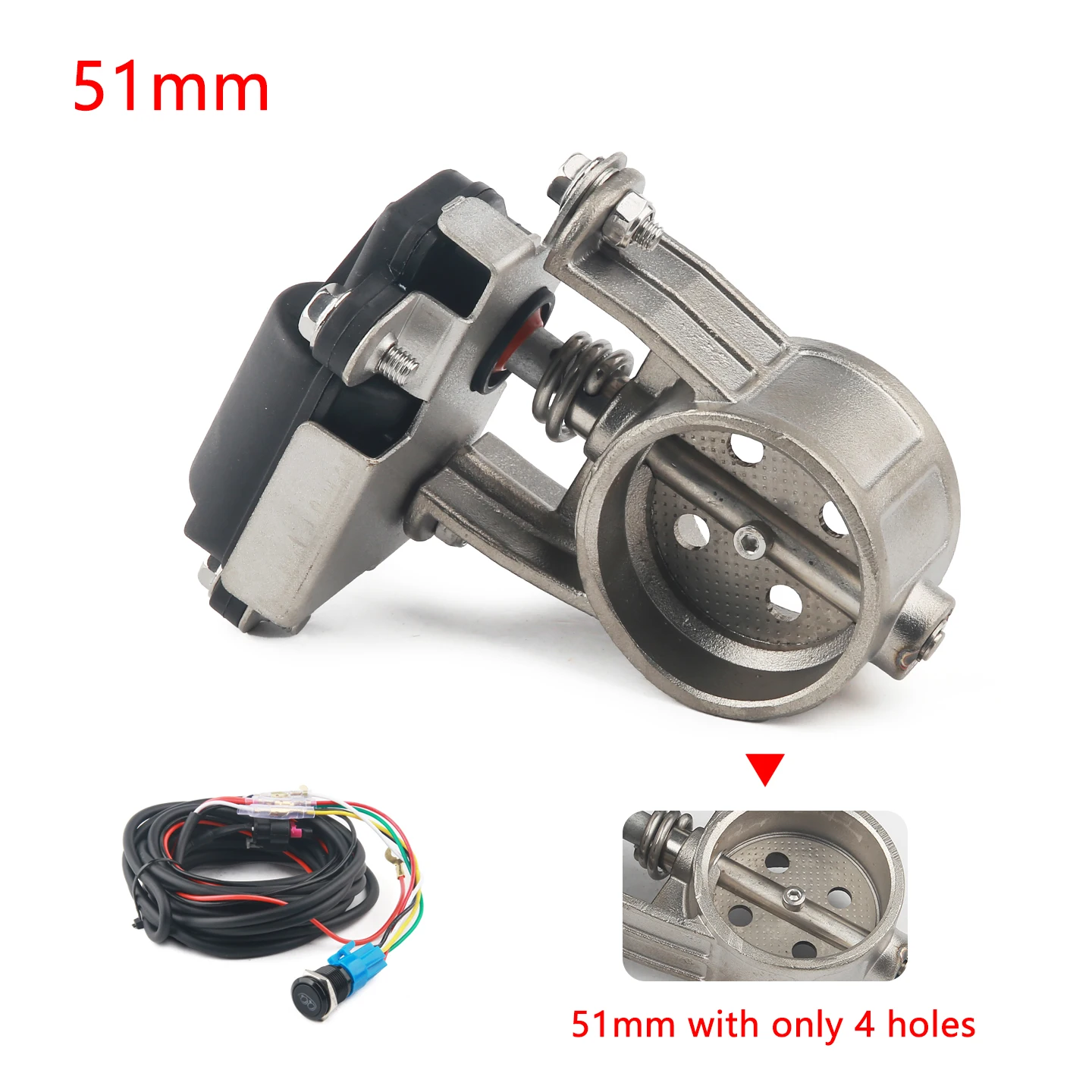 Auto/Motorfiets Uitlaatpijp Systeem Locomotief Geluiddichte Rvs Klep Elektronische Schakelaar Knop Controle 51/60/63/70/76m